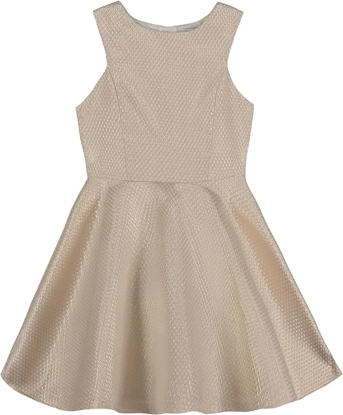 Big Girls Pieced Bodice Sleeveless Dress