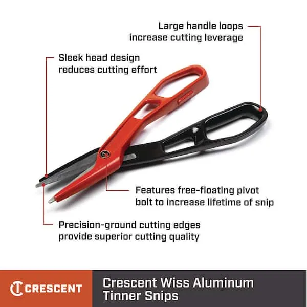 Wiss WAL13S 12" Lightweight Aluminum Tinner Snips