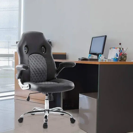 Office Chair, Gaming Chair Bonded Leather, Ergonomic Computer Desk Chair Task ...