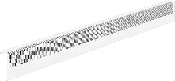 Baseboarders Basic Series 4 ft. Galvanized Steel Easy Slip-On Baseboard Heater Cover in White