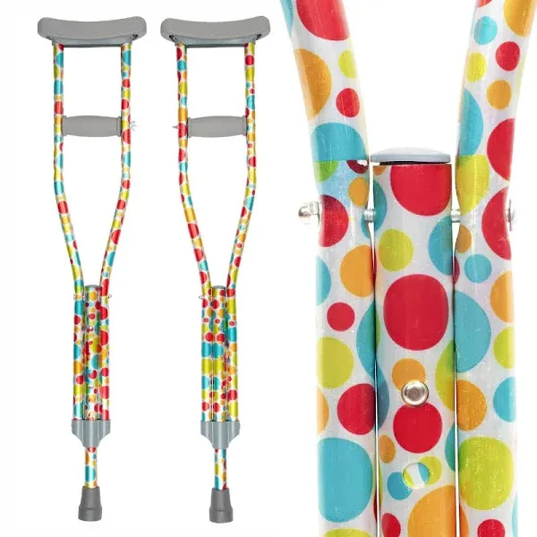 My Crutches - Youth Junior Crutches for Kids w Adjustable Handgrip and Length!