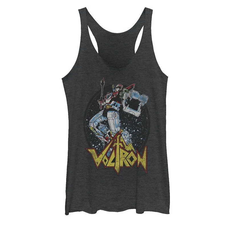 Juniors' Voltron Retro Defender Colorful Fight Sword Graphic Tank, Girl's, Size: Small, Oxford