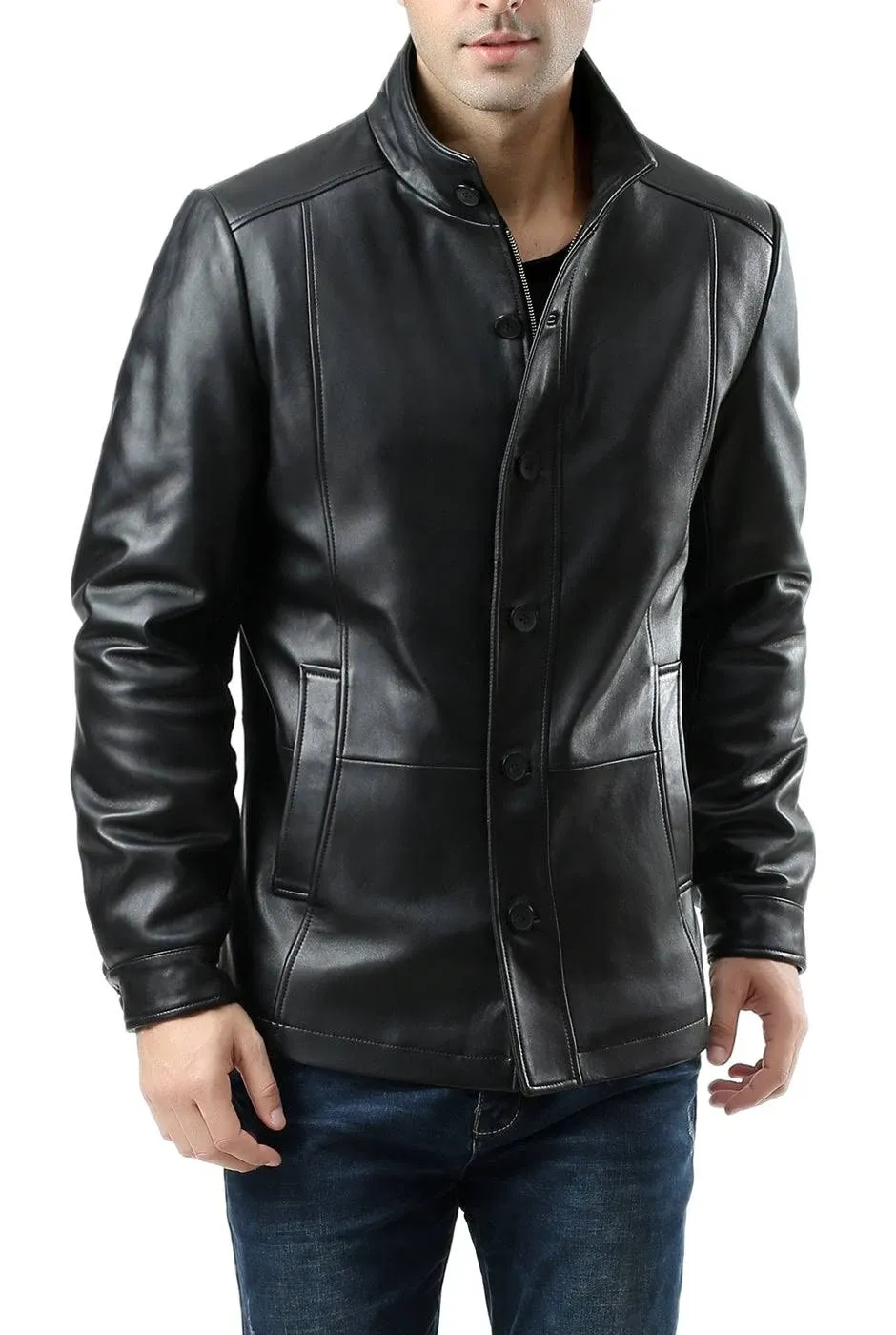 BGSD Men Brady New Zealand Lambskin Leather City Jacket