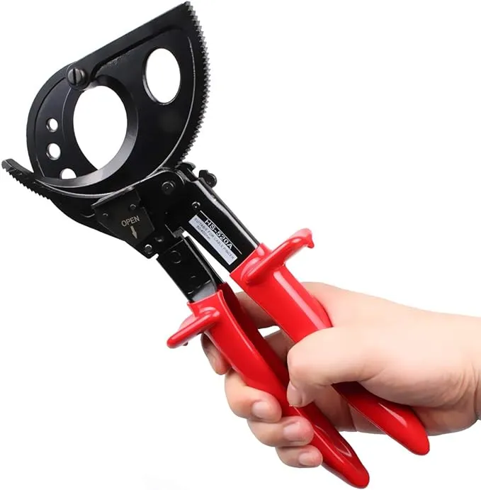 LUBAN Ratchet Cable Cutter, Heavy Duty Wire Cutter for Aluminum Copper Cable up to 400mm², Ratcheting Wire Cutting Hand Tool