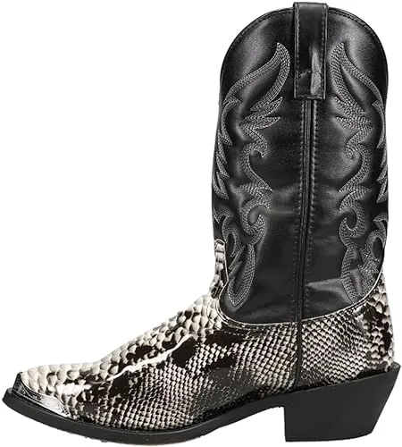 Laredo Men&s Monty Western Boots - Black/White