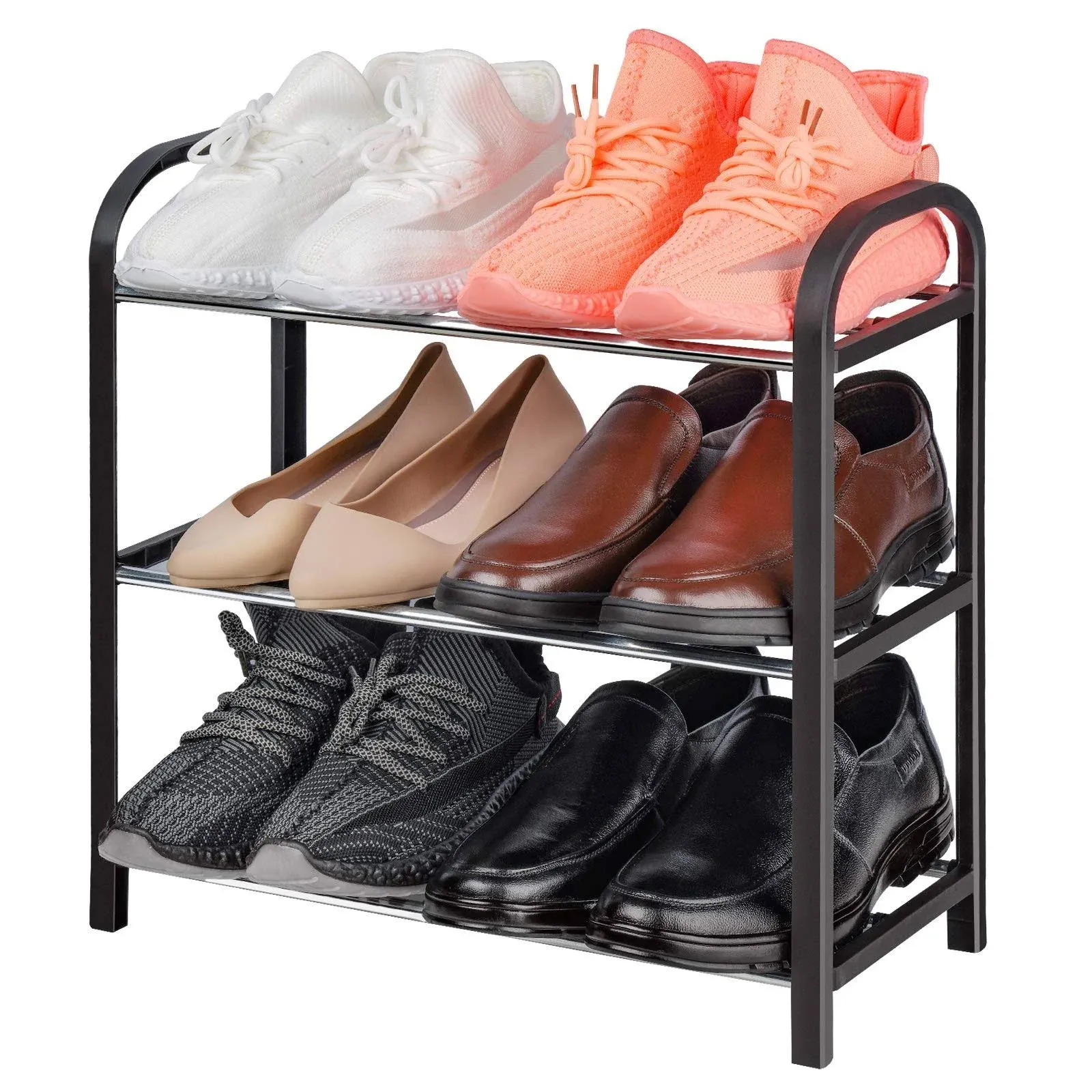 NiHome 3-Tier Multipurpose Shoe Rack Organizer