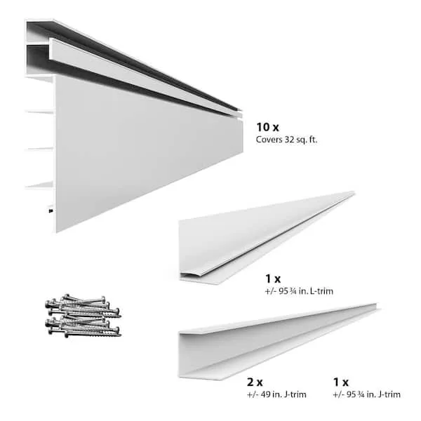 Proslat 8 ft. x 4 ft. PVC Slatwall