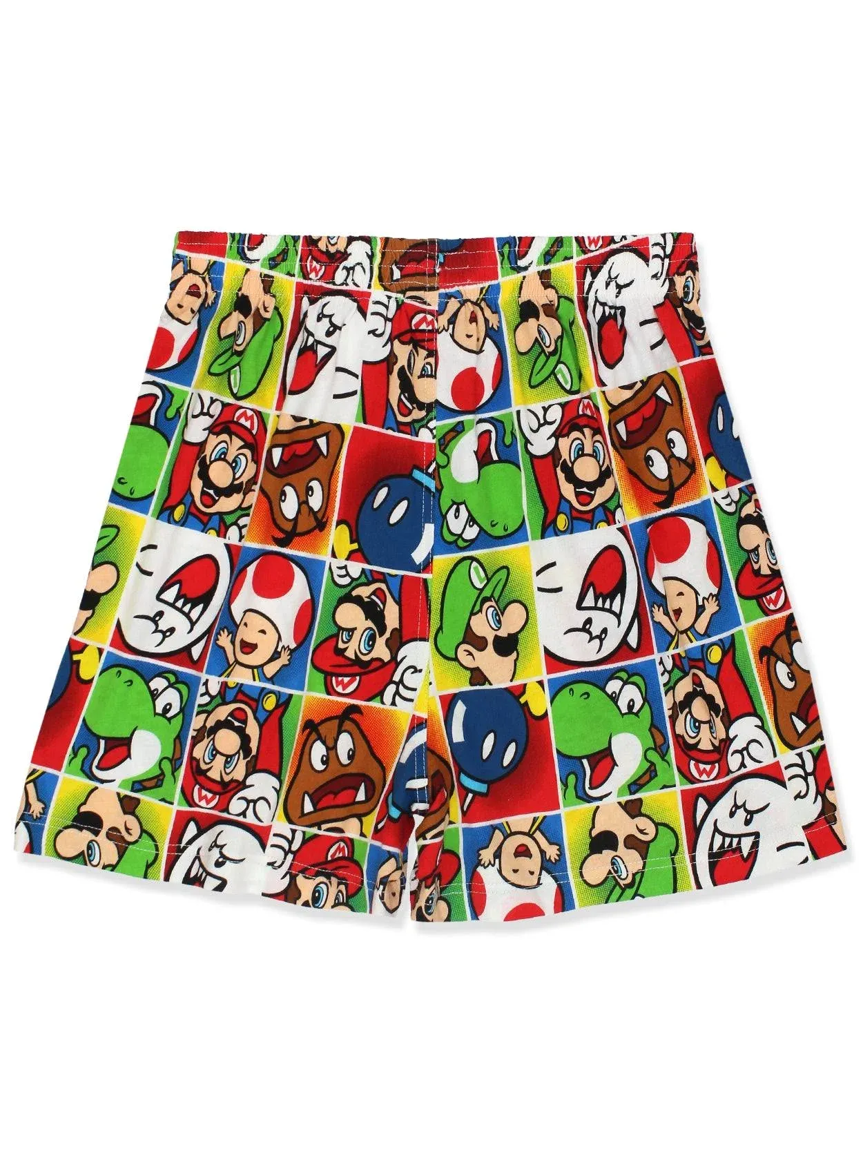 Super Mario Brothers Men's Button Fly Boxer Lounge Shorts