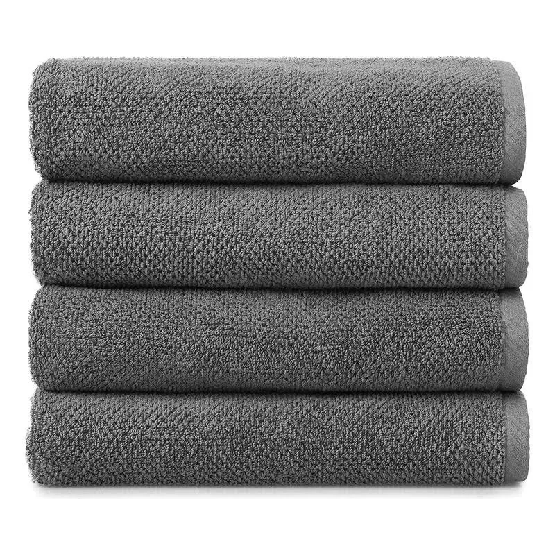 Simpli-Magic 79449 Popcorn Textured Bath Towels, 4 Pack, Gray