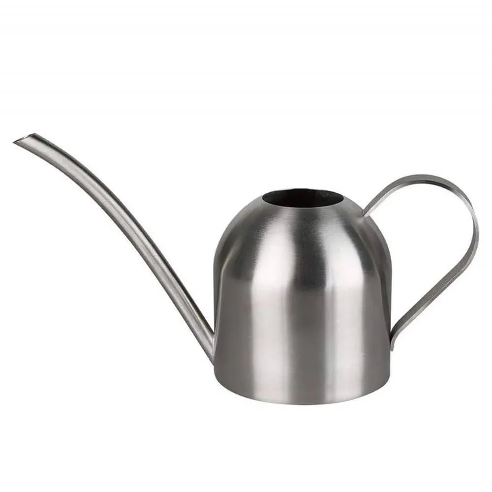 Dyiom Watering Cans 30 oz. Semi-Open Top Long Spout Light Weight Stainless Steel