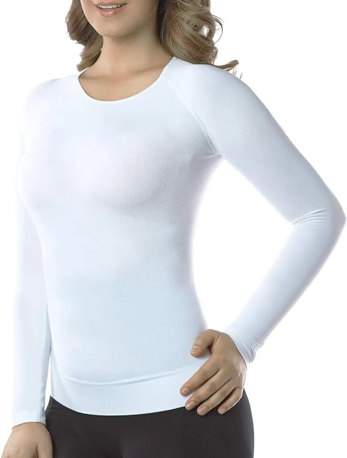 +MD Long Sleeve Undershirts Shapewear for Women, Light Compression Underscrubs ...