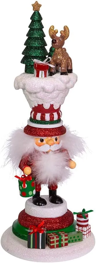 Kurt S. Adler 15-Inch Hollywood Santa&#039;s Happy Reindeer Nutcracker