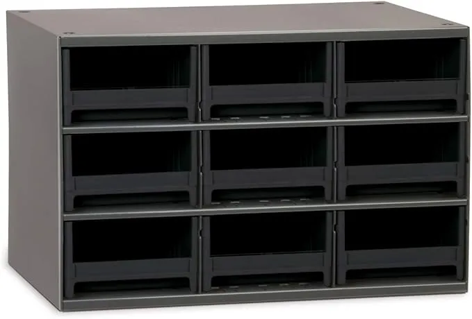 Akro-Mils 19909BLU Steel Cabinet 9 Drawers - Blue