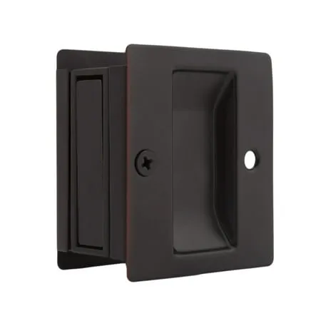 Weslock 00527x1x1 Rectangular Passage Pocket Door Lock with Adjustable Backset and Full Lip Strike Oil Rubbed Bronze Finish