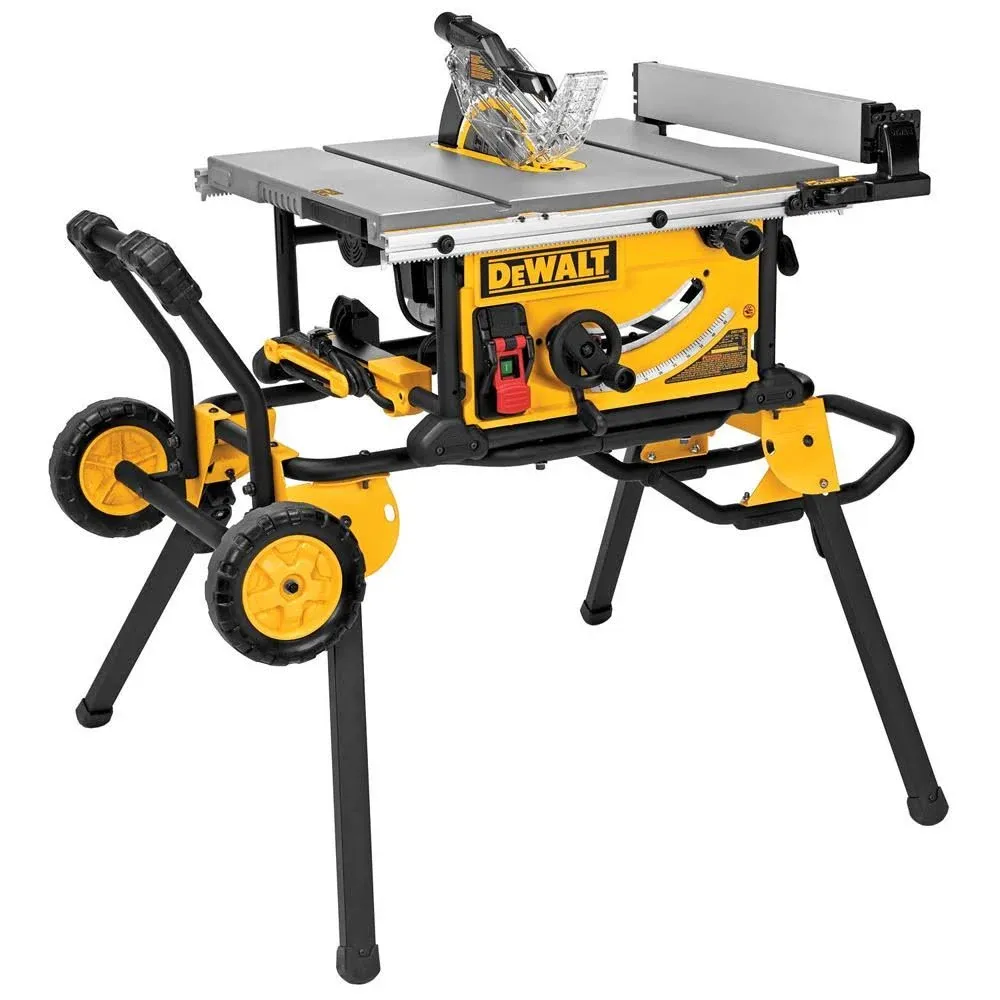 15 Amp Corded 10 in. Job Site Table Saw with Rolling Stand