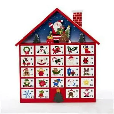 SeasonSuprise 16 in. Wooden Advent Calendar SE3570070