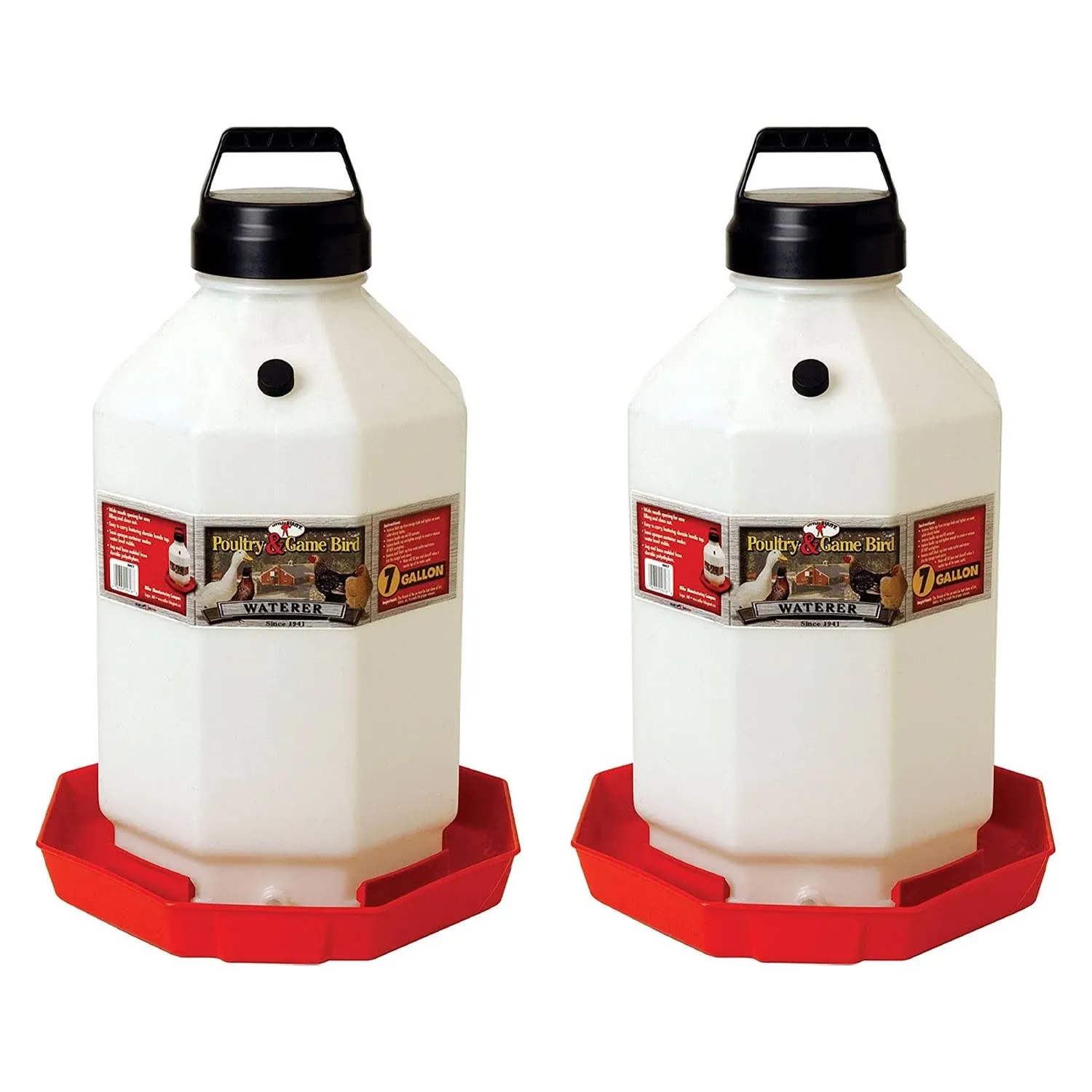 Little Giant PPF7 7 Gallon Capacity Automatic Chicken Poultry Waterer (2 Pack)