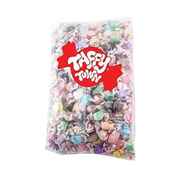 Taffy Town Assorted Gourmet Salt Water Taffy, 5 Lb Bag