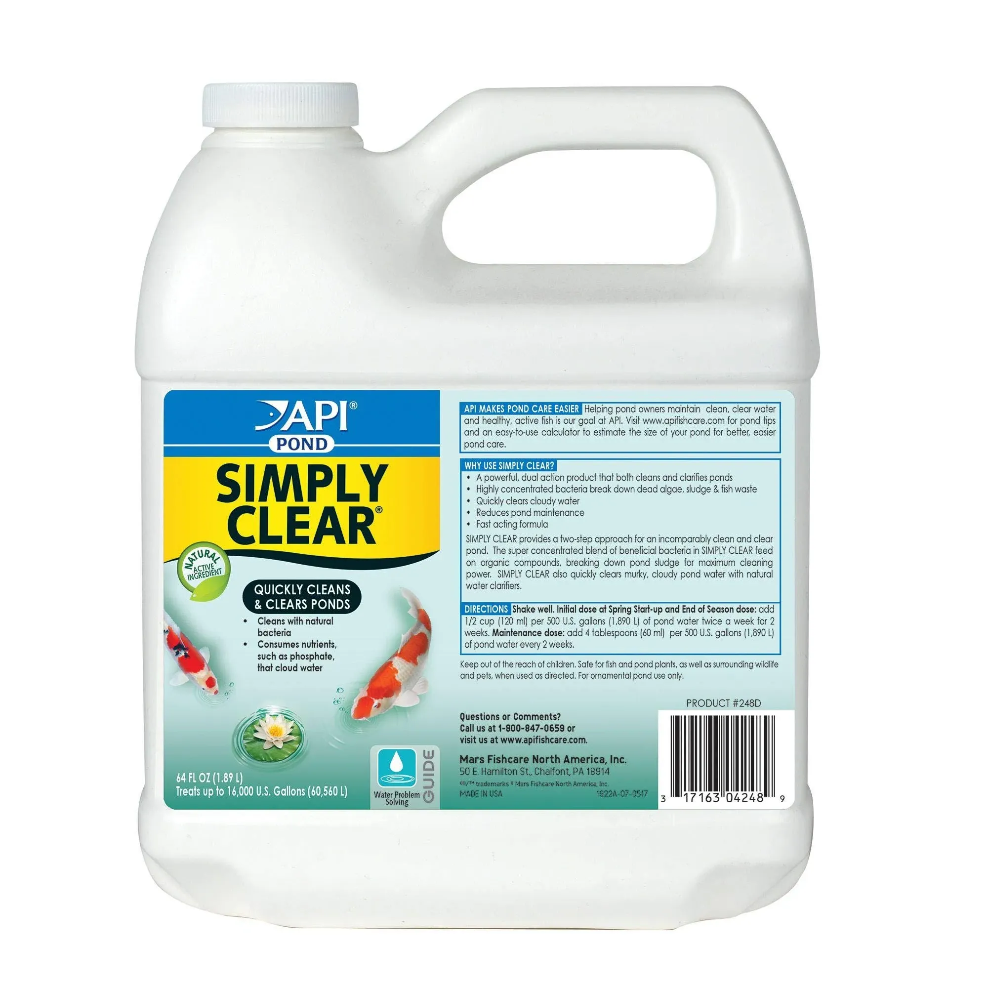 API Pond Simply-Clear with Barley Quickly Cleans and Clears Ponds