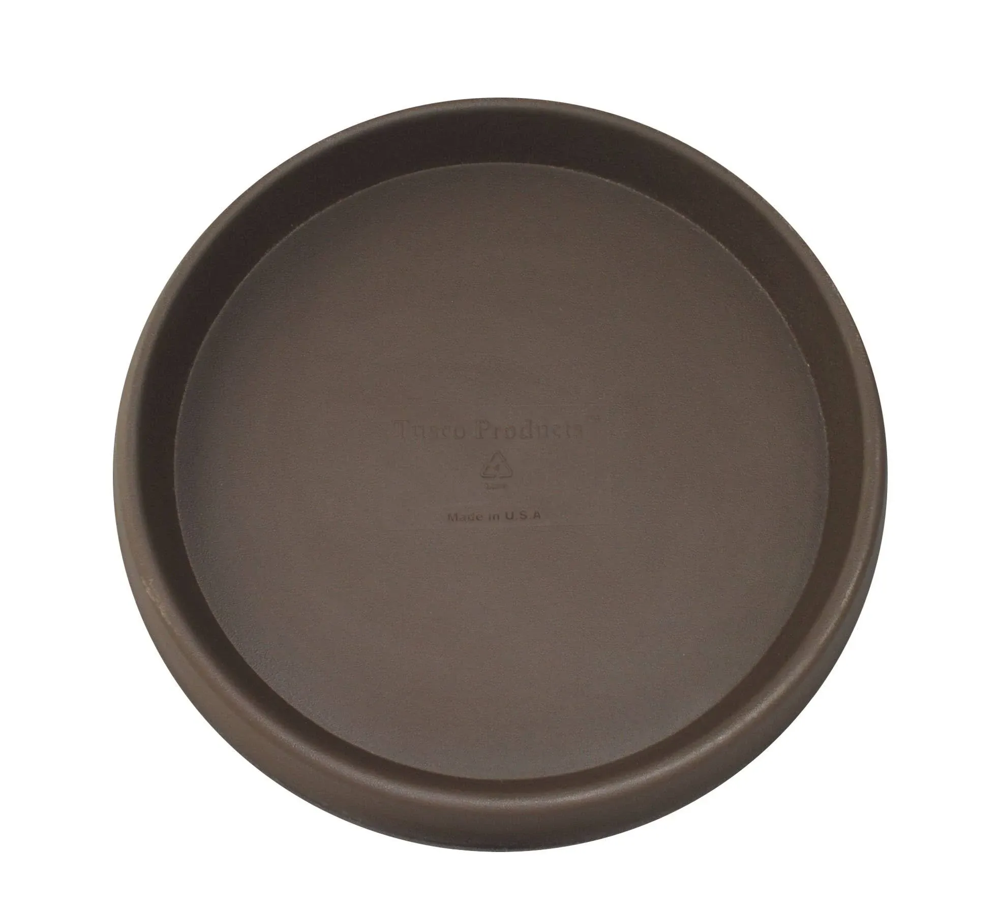 TR22ES round Tray Planter Saucer, Espresso