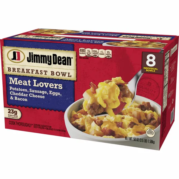 Jimmy Dean Breakfast Bowl Meat Lovers, 8 Count