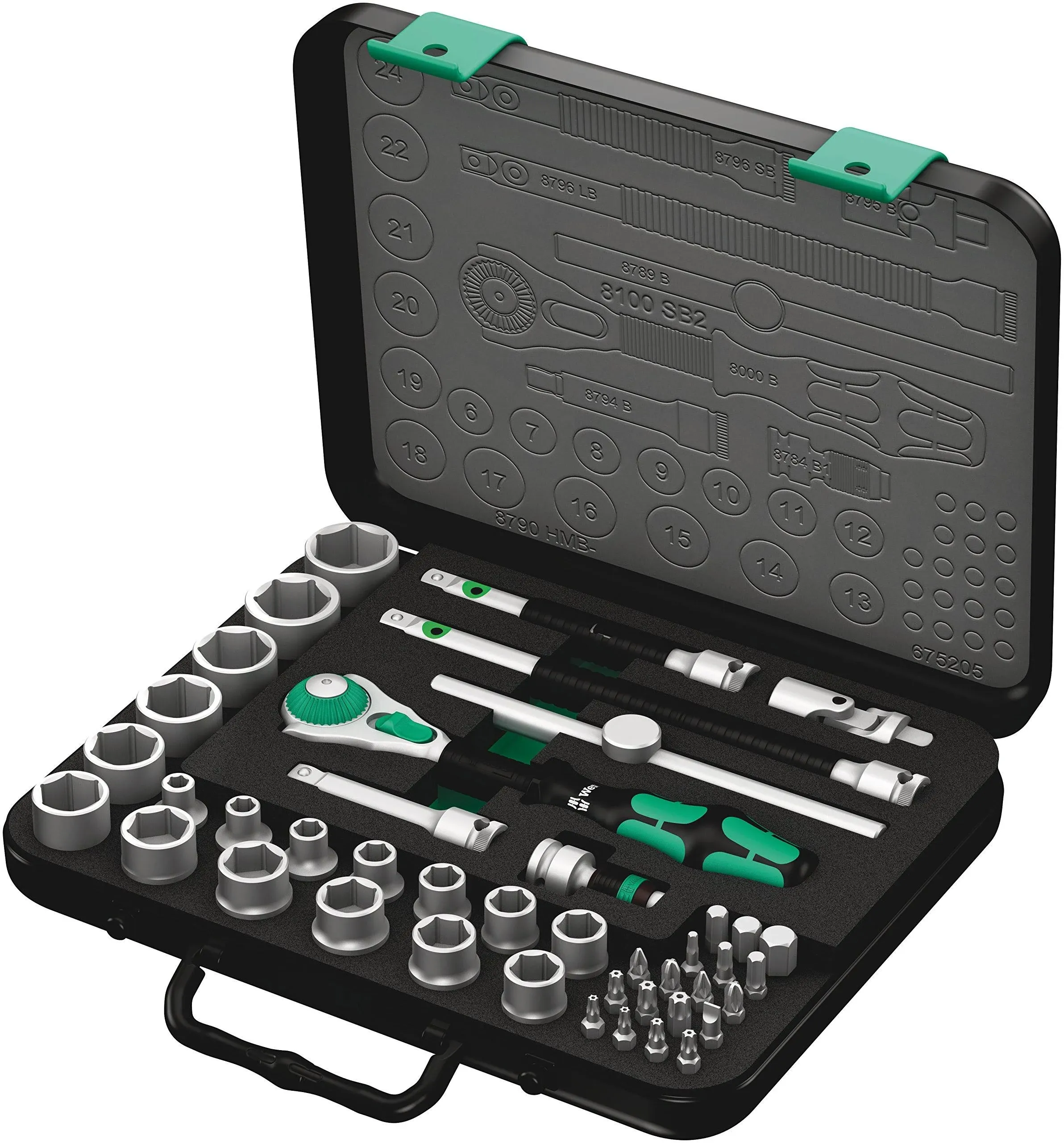 Wera 8100 SB 2 Zyklop 3/8" Metric Ratchet Set ( Piece of 43)