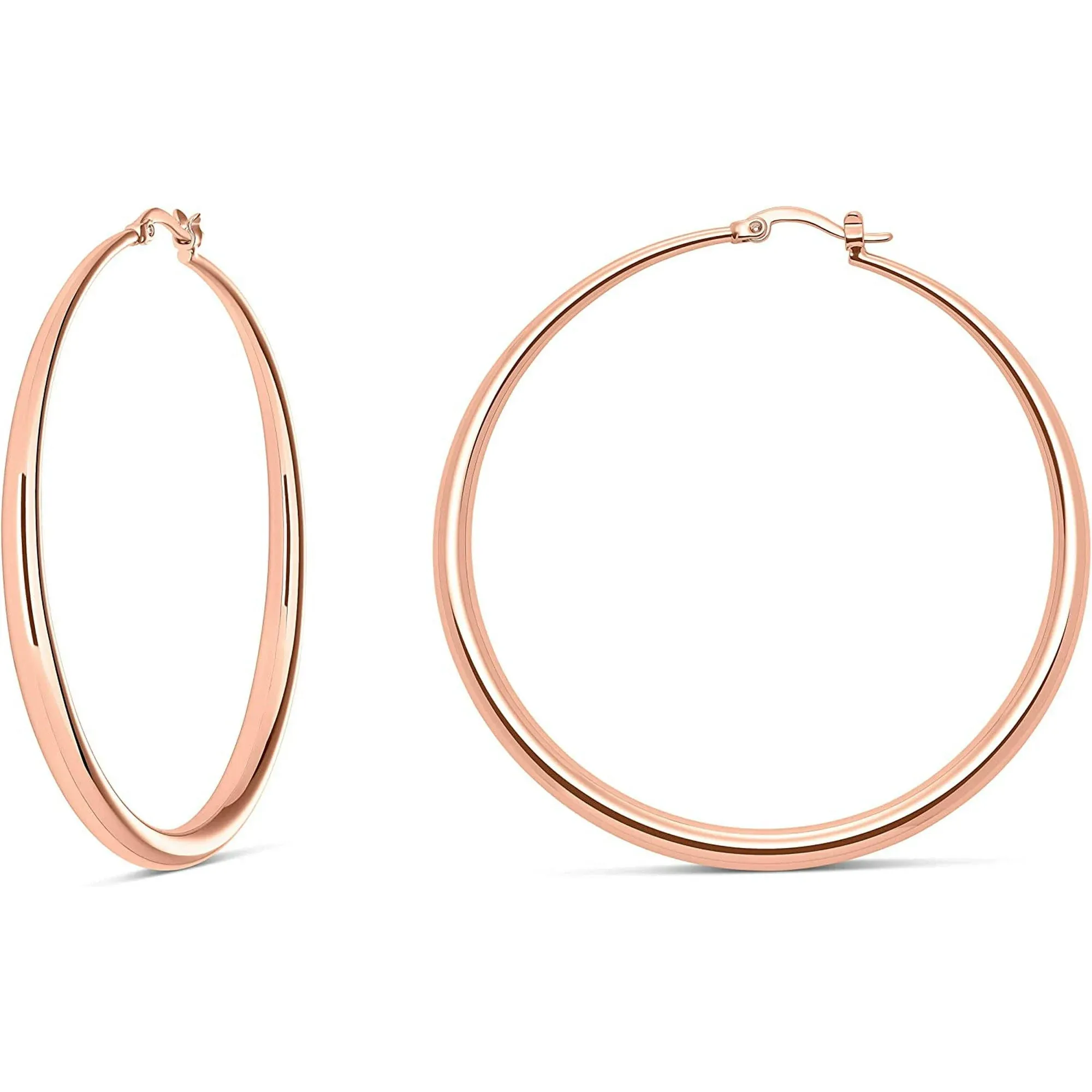 Milla 14K Gold Hoop Earrings for Women, Silver Hoop Earrings & Rose Gold Earrings ...