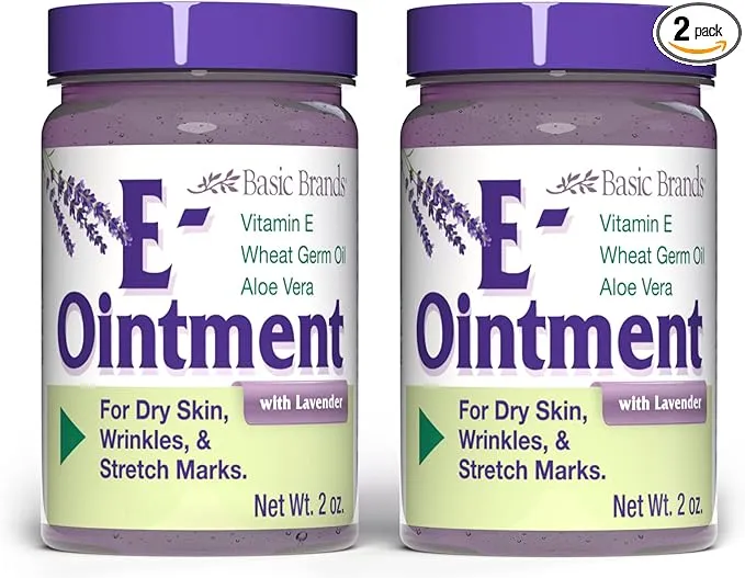 Basic Brands Vitamin E Ointment, 2 oz, Lavender (Pack of 2)