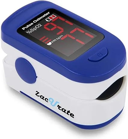 Zacurate® 500BL Sporting and Aviation Fingertip Pulse Oximeter Blood Oxygen Saturation Monitor (Navy Blue)