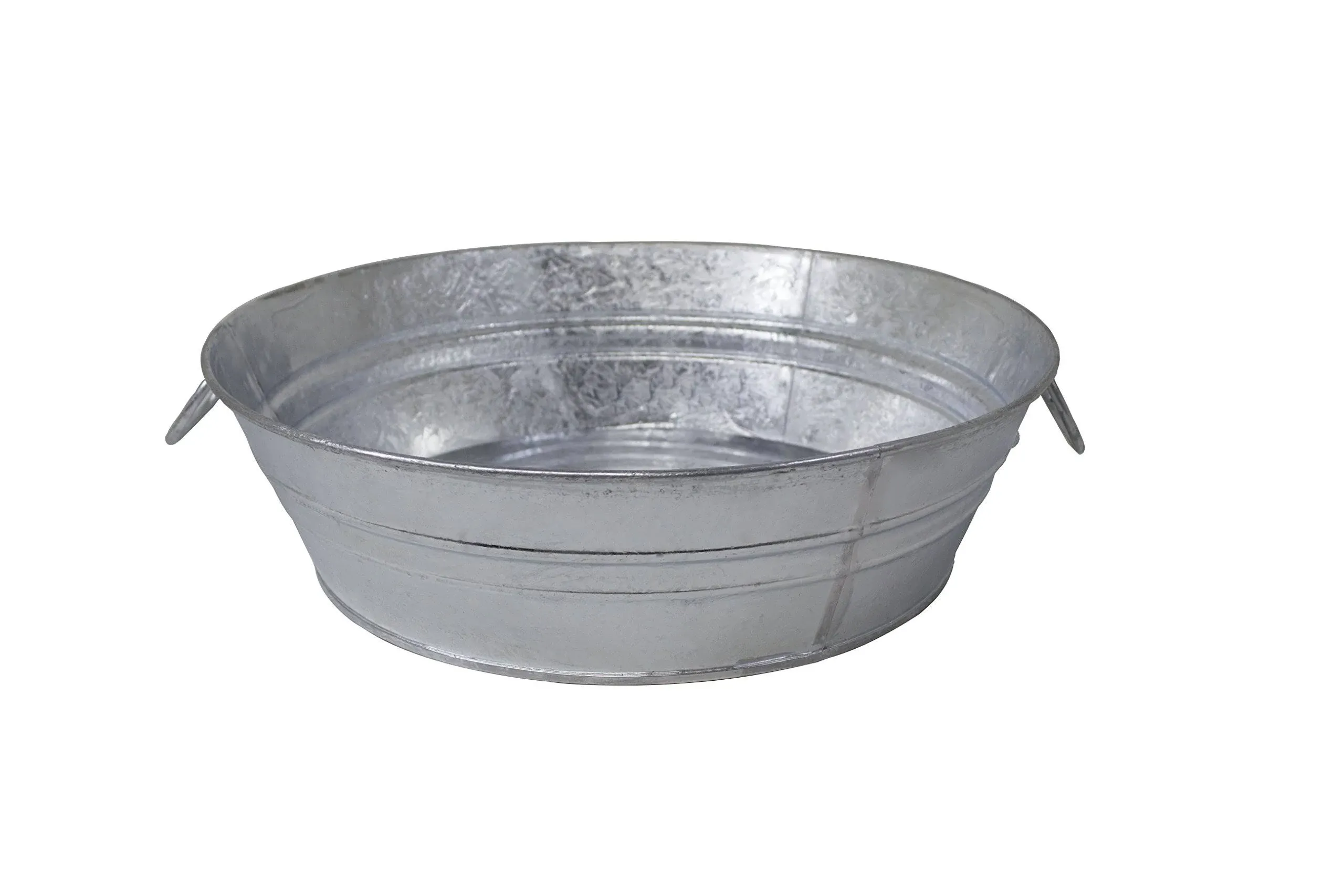 Behrens 105LFT 3 Gallon Hot Dipped Steel Low Flat Tub, Silver Limited Edition