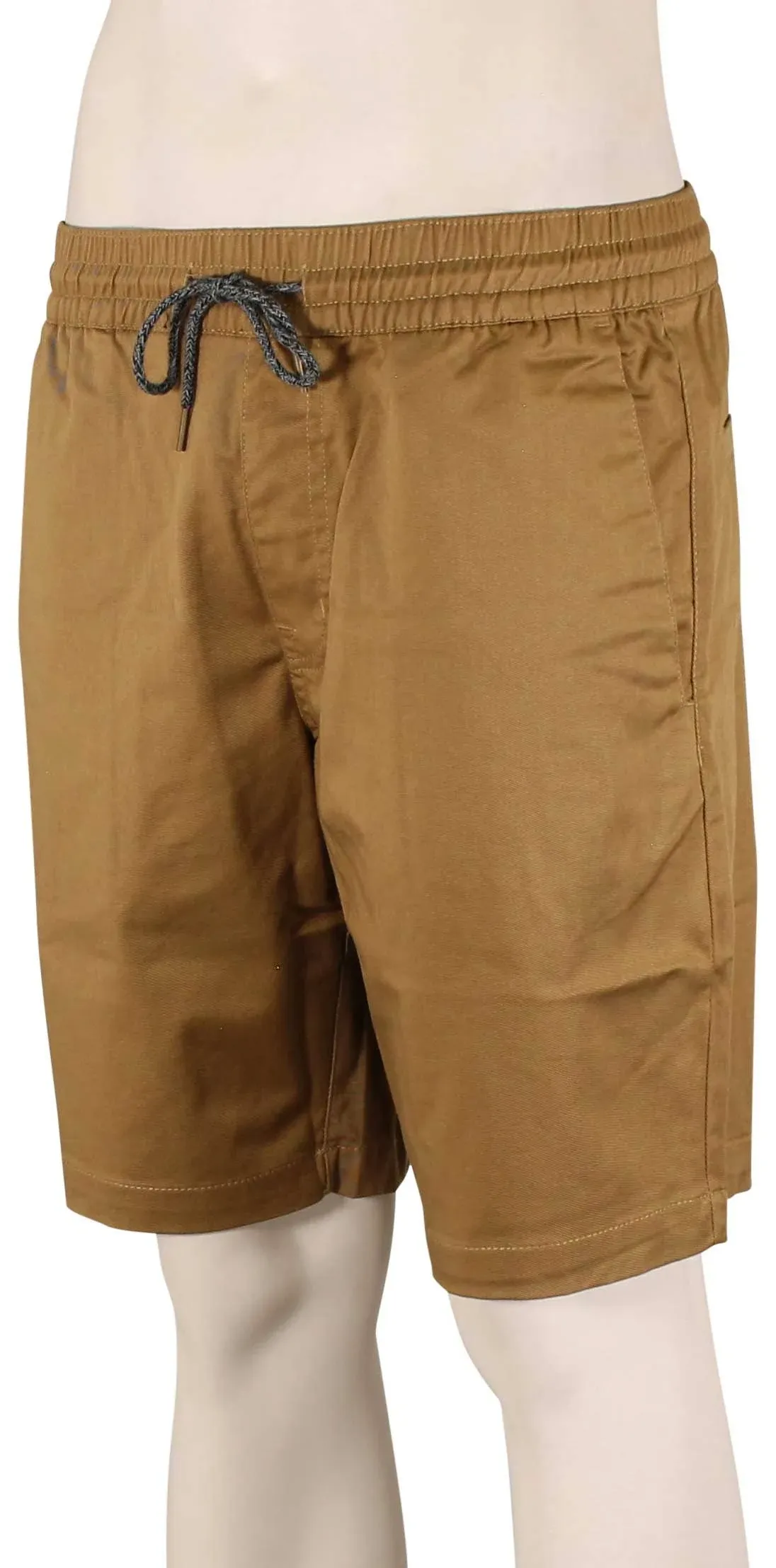 Volcom Frickin Elastic Waist Shorts Dark Khaki