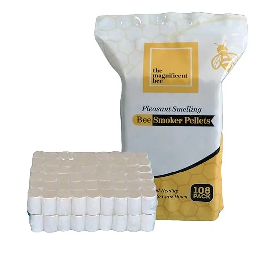 The Magnificent Bee Smoker Pellets, 108 Pack, Natural Hive Beekeeping and Beekee