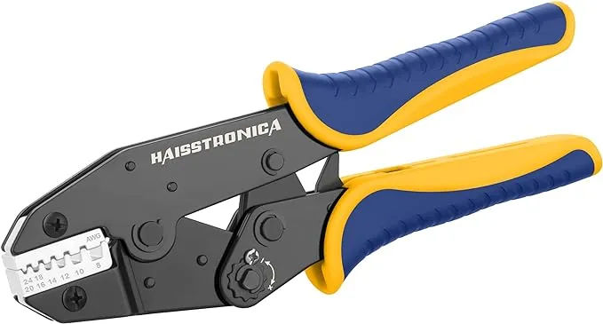 haisstronica ferrule Crimping Tool,24-8 AWG Sleeves Ferrule Ratchet Wire Crimping Tool