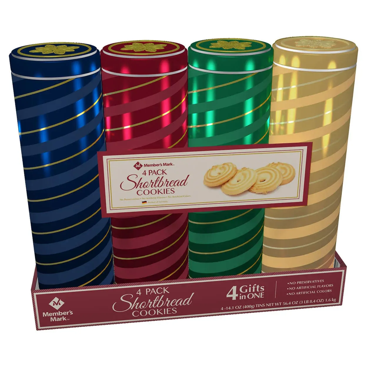 Member's Mark European Shortbread Cookies Tin, 4 pk.