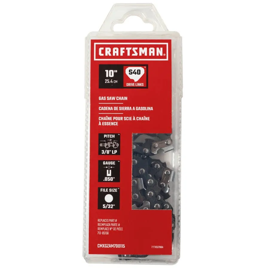 Craftsman CMXGZAM700115 10" 40 Link Replacement Chainsaw Chain - Each