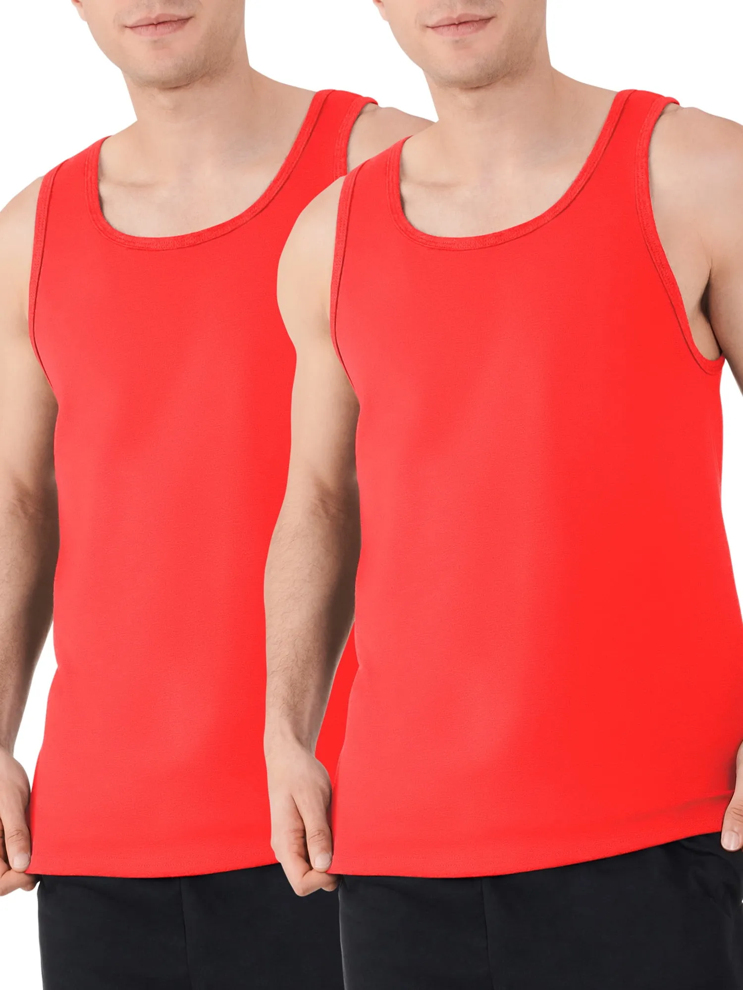 Fruit of the Loom Men's Eversoft Cotton Sleeveless T Shirts, Breathable & Moisture Wicking with Odor Control, Sizes S-4x