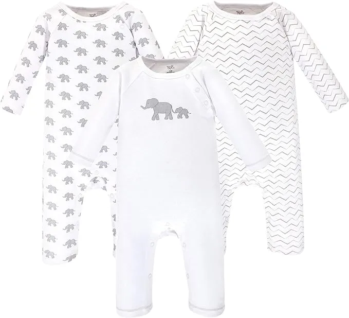 Touched by Nature Baby Organic Cotton Coveralls 3pk  Little Giraffe  0-3 Months