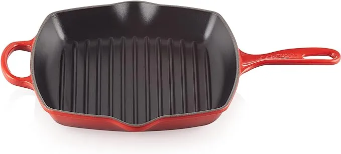 Le Creuset Signature Square Skillet Grill - Cerise