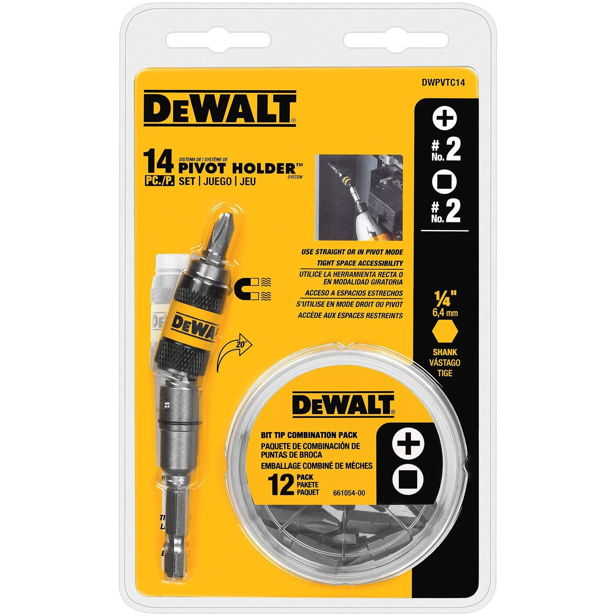 DeWalt DWPVTC14 14 Piece Pivot Holder Set