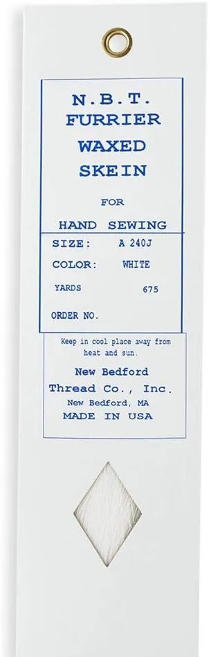 N.B.T.-Waxed Silamide Skeins Thread-Nylon,S<wbr/>ilk Replacement for Hand Sewing 