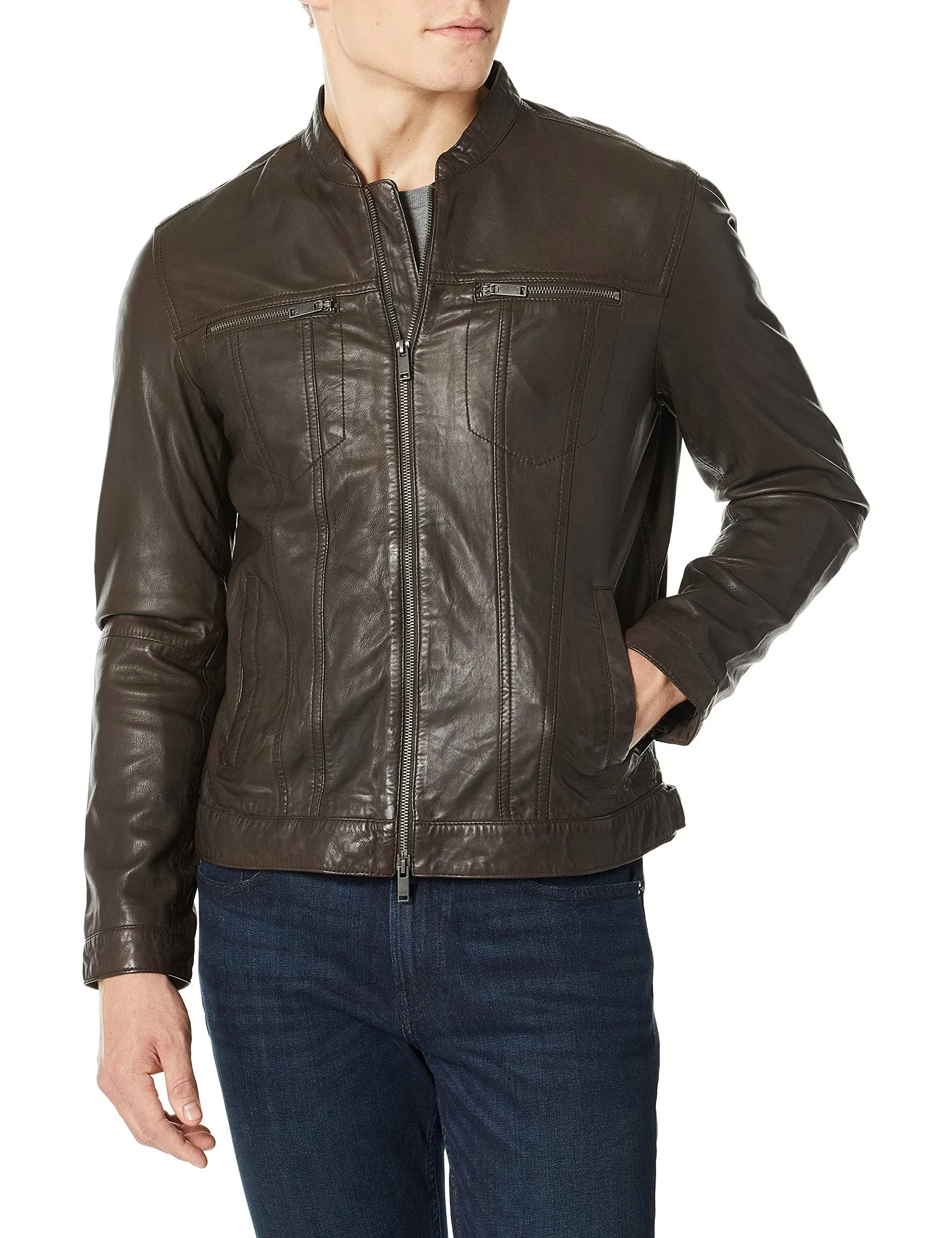 BRANDO BAND COLLAR JACKET