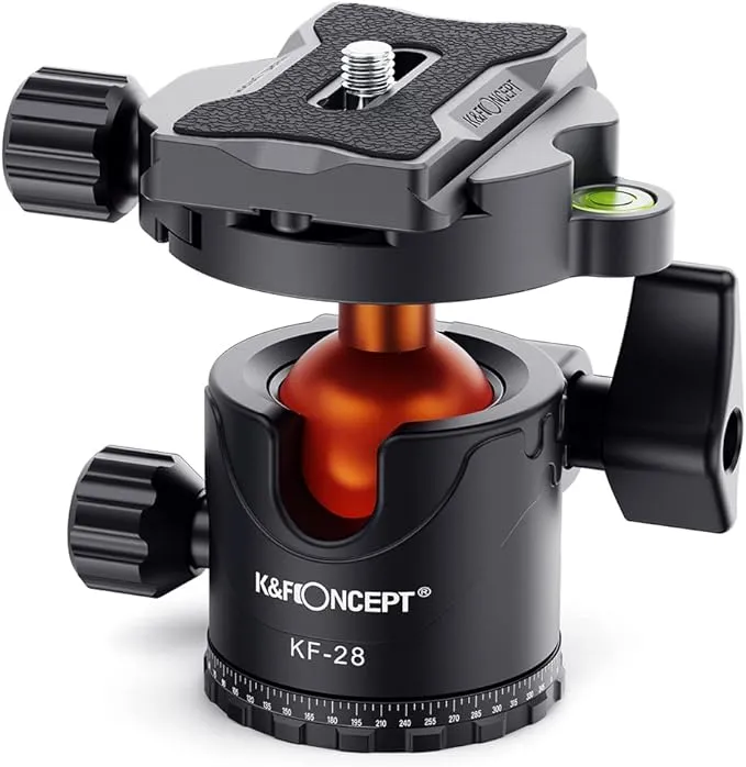 KF Concept KF-28 Series 28mm AL Alloy Panoramic Ball Head, 22 lbs Load Capacity