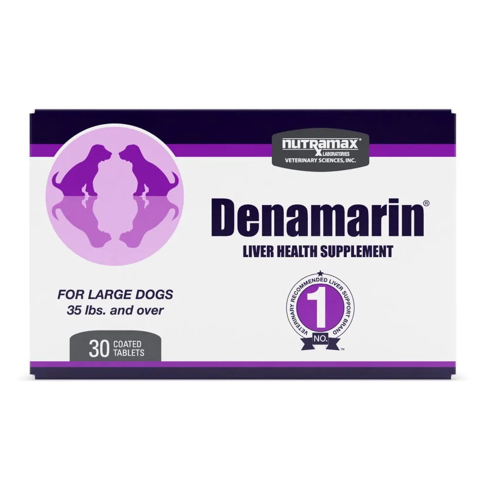 Nutramax Denamarin with S-Adenosylmethionine & Silybin Tablet Liver Supplement for Large Dogs