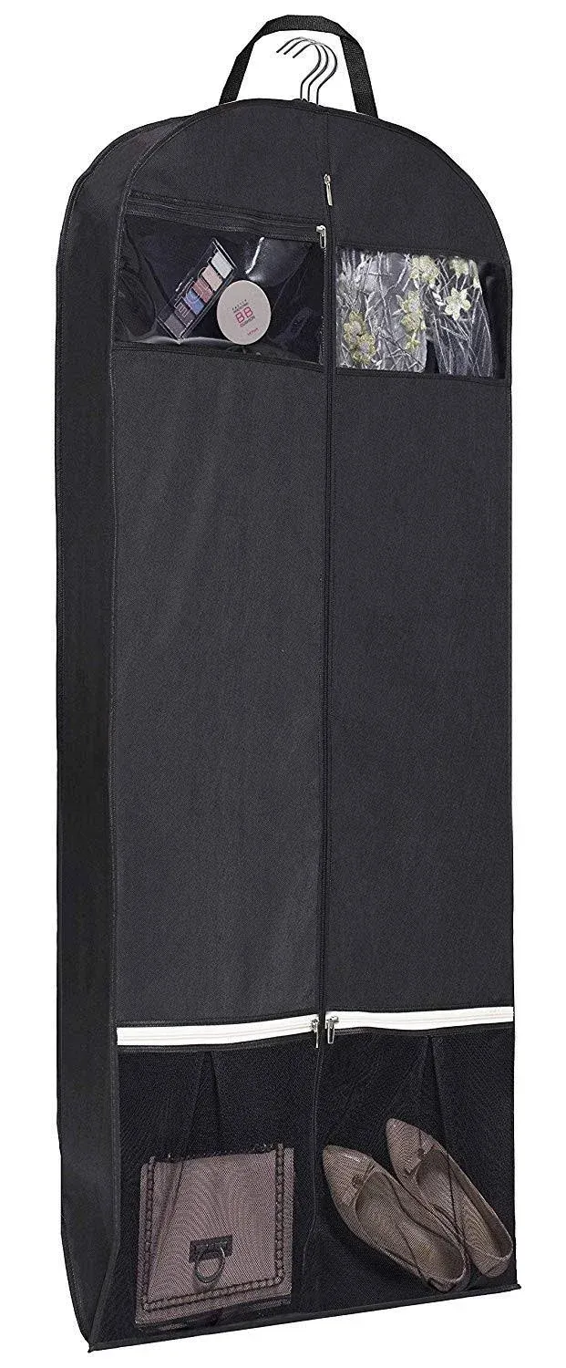 54-INCH TRIFOLD DRESS GARMENT BAGS Suit Hanging Travel Storage Cover Shoe Pocket