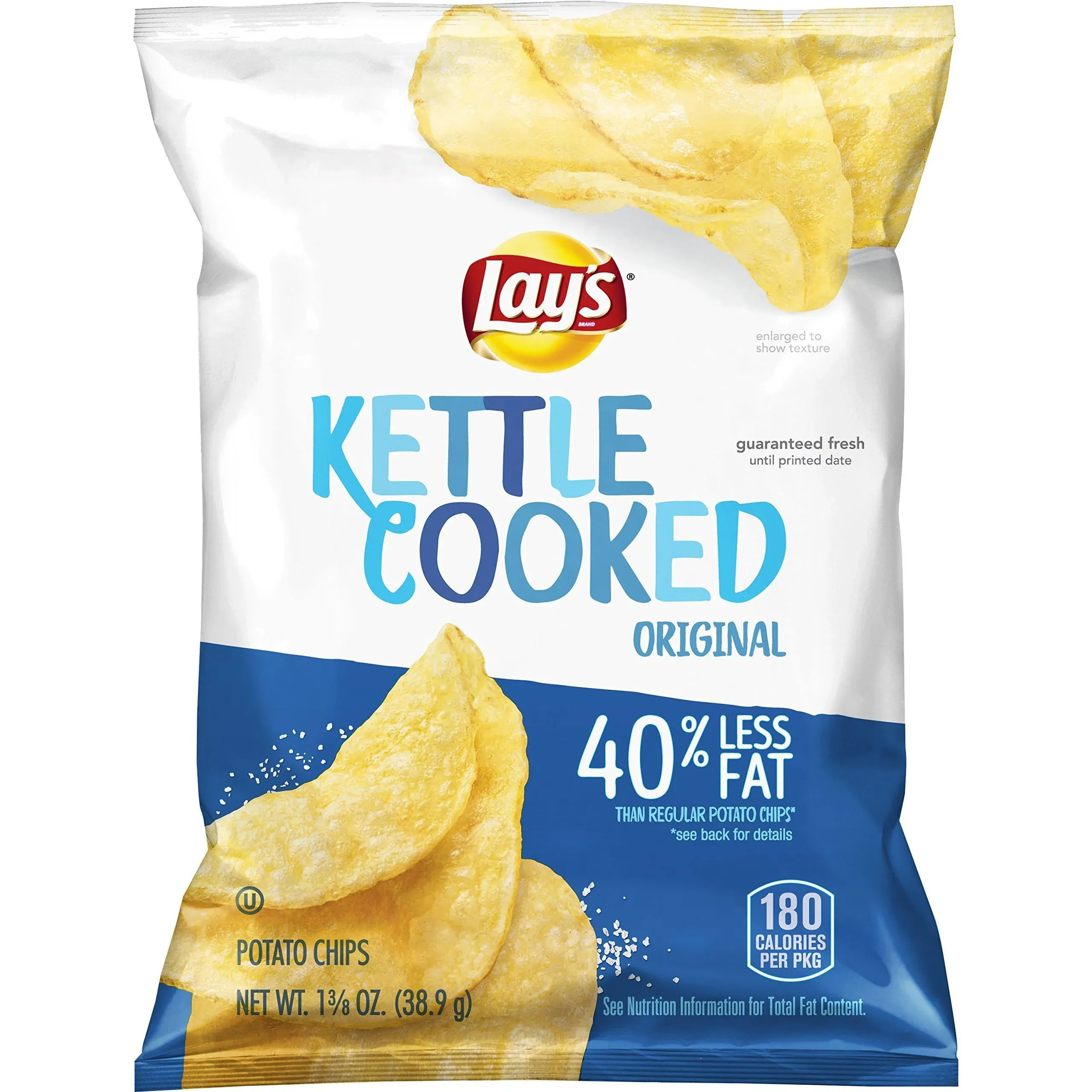 Lay's Kettle Cooked Original Potato Chips, 1.375 Oz