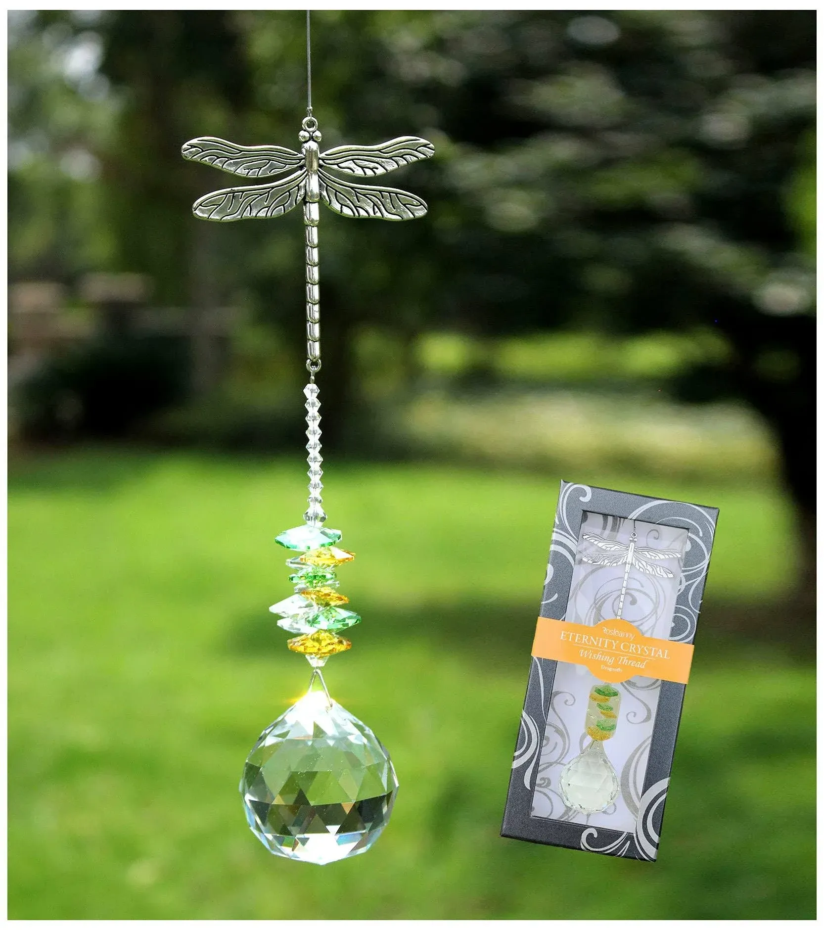 Rosleanny Crystal Garden Suncatcher Hanging Crystals Ornament for Window Rainbow ...