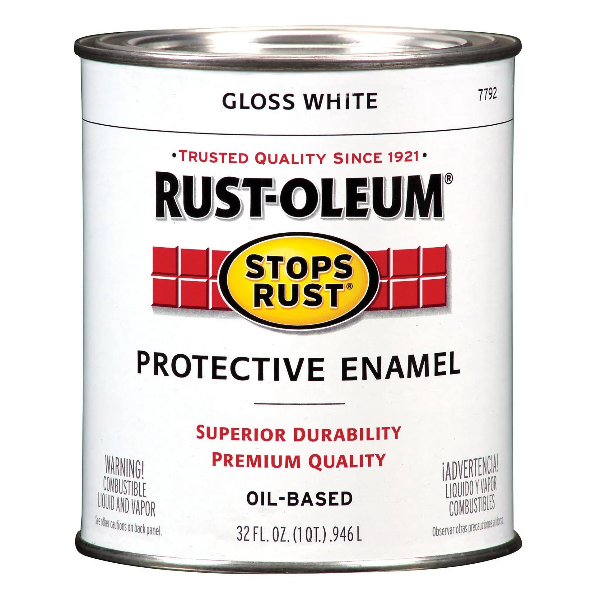 Rust-Oleum Stops Rust Gloss White Enamel Oil-based Interior Paint (1-quart)