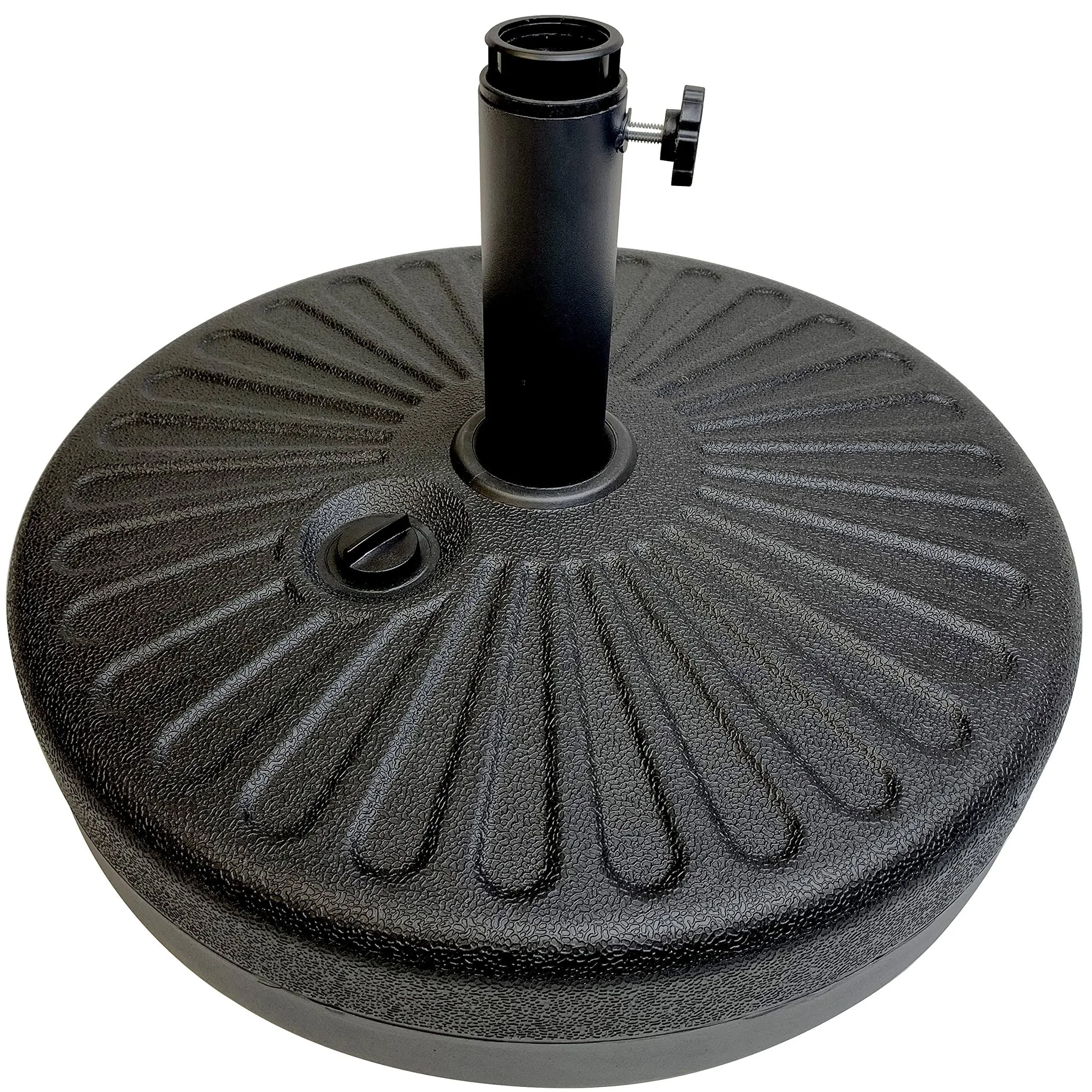 Umbrella Base Water Filled Stand-Outdoor Patio Market-Heavy Duty, Black-New