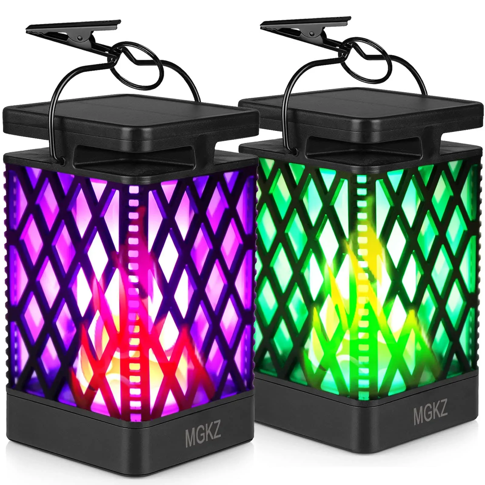  Solar Lanterns Outdoor Waterproof Hanging Solar Lights Color Changing &amp; Fixed 