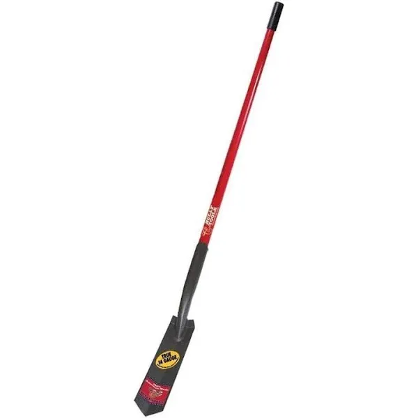 Bully Tools 92719 14-Gauge 3 in. Trench Shovel with Fiberglass Long Handle